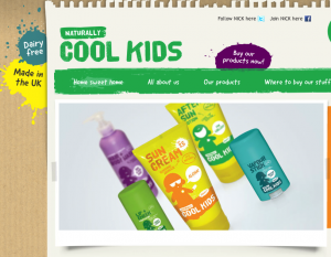 Naturally Cool Kids Gold Award Winning Website Screenshot